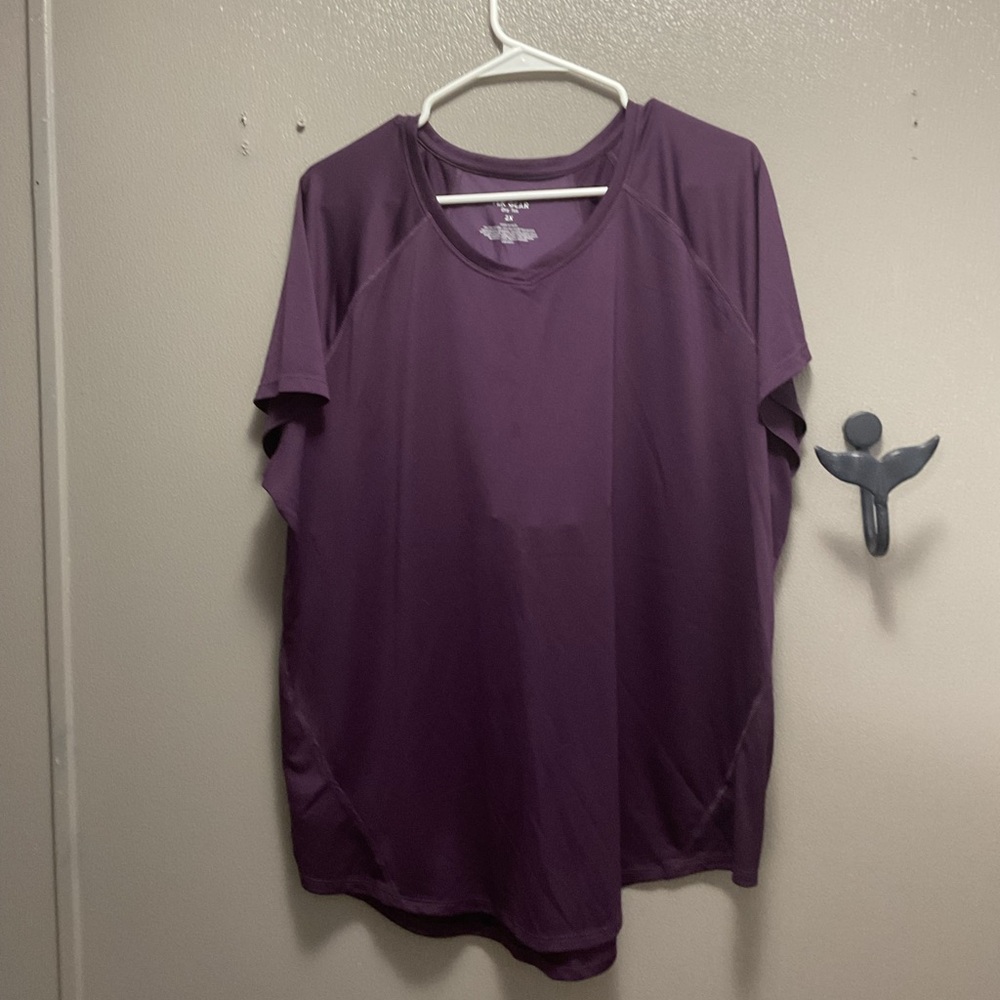 Tek Gear Dry/Tek, Women's T-Shirt. 2X Purple Activewear.